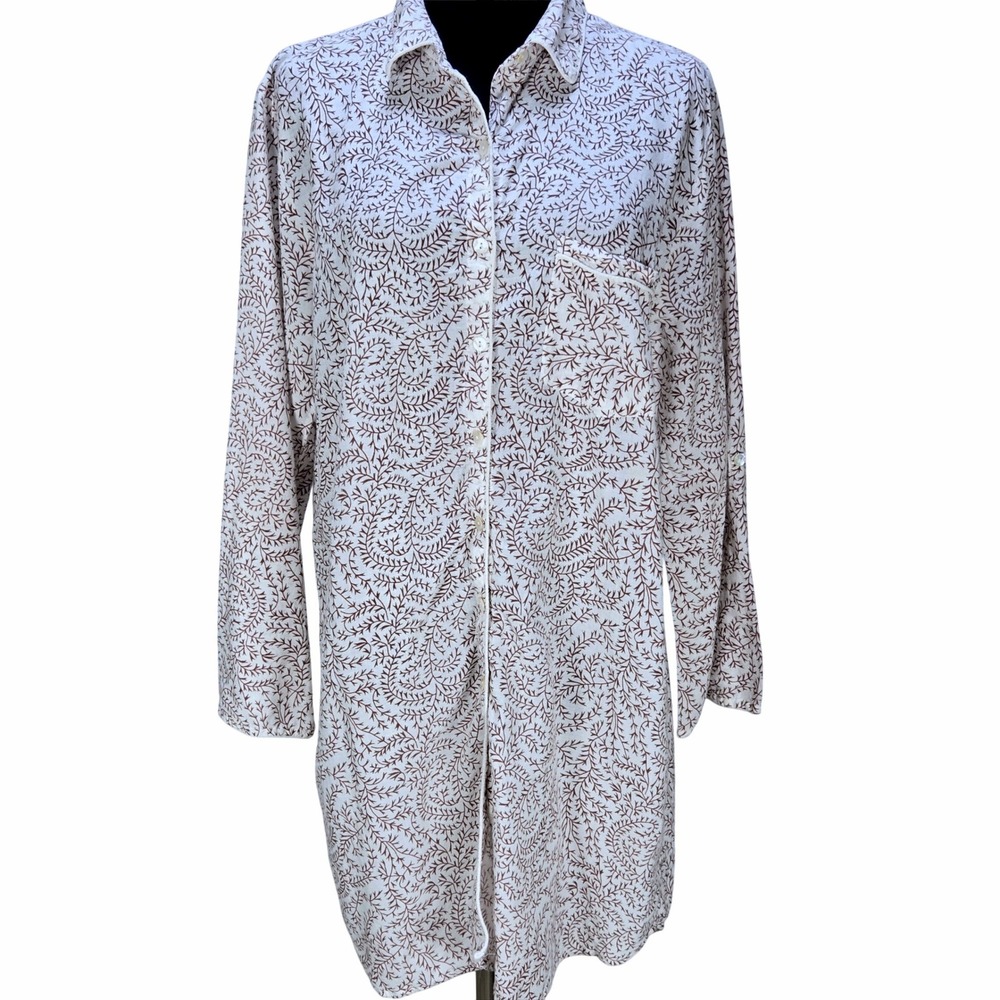 Women's Julia Amory Medium The Husband 100% Cotton Button Down Shirt